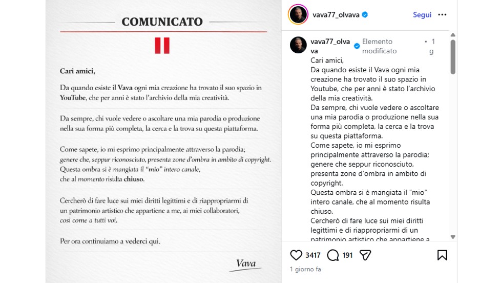 Il caso VAVA e l’errore di affidarsi solo ai Social 1 caso-vava-contro-youtube-social-proprietari